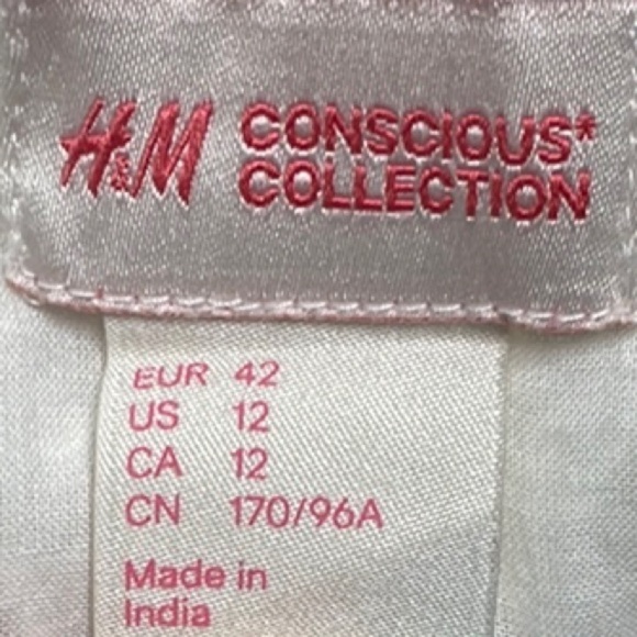 H&M Strapless Dress in White and Peach - Picture 8 of 8